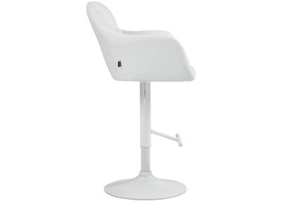 Tabouret de bar Natoma, blanc, simili cuir