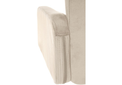 Tabouret de bar Los Angeles velours blanc crème