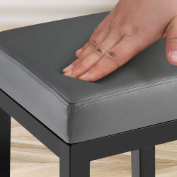 Tabouret de bar Taylor B85 en similicuir gris