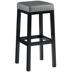Tabouret de bar Taylor B85, similicuir, gris