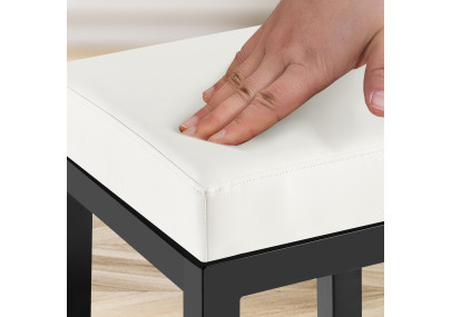 Tabouret de bar Taylor B85, similicuir, blanc