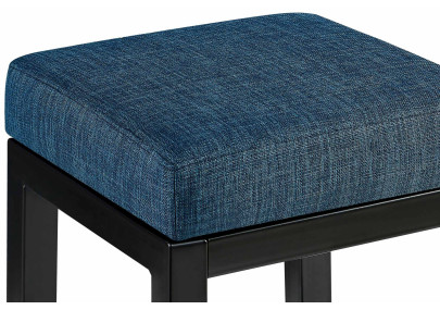 Tabouret de bar Taylor B85 en tissu bleu