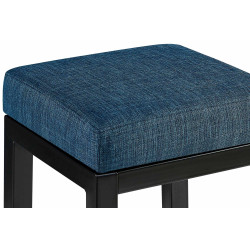 Tabouret de bar en tissu Taylor B85 bleu