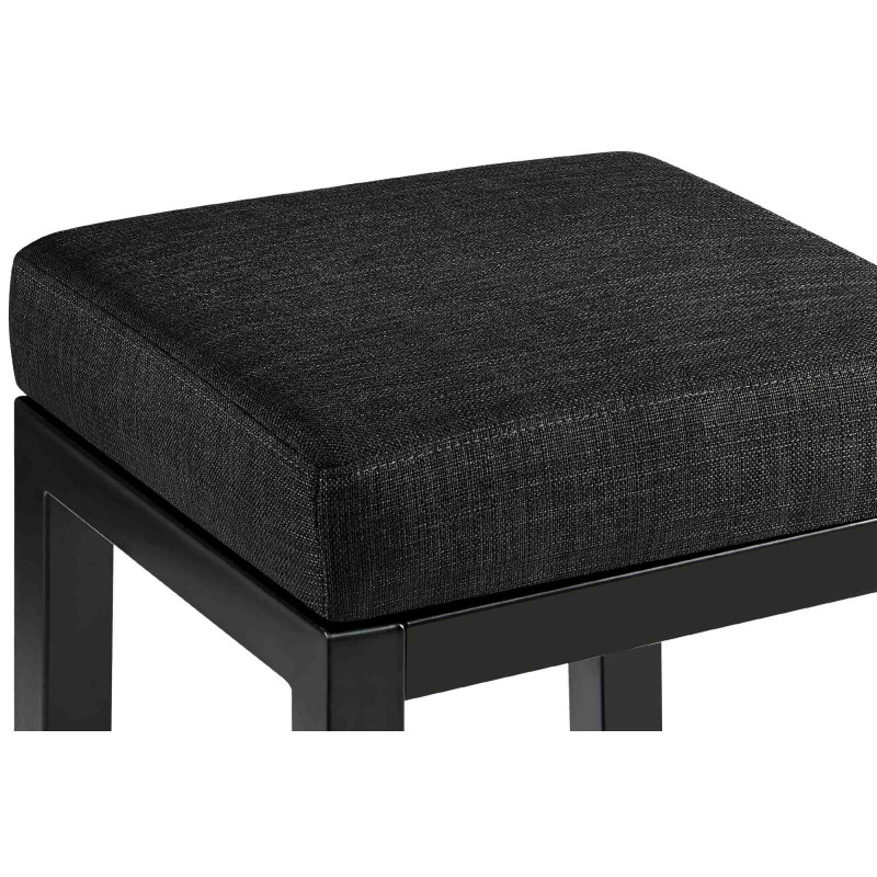 Tabouret de bar en tissu Taylor B85 gris foncé