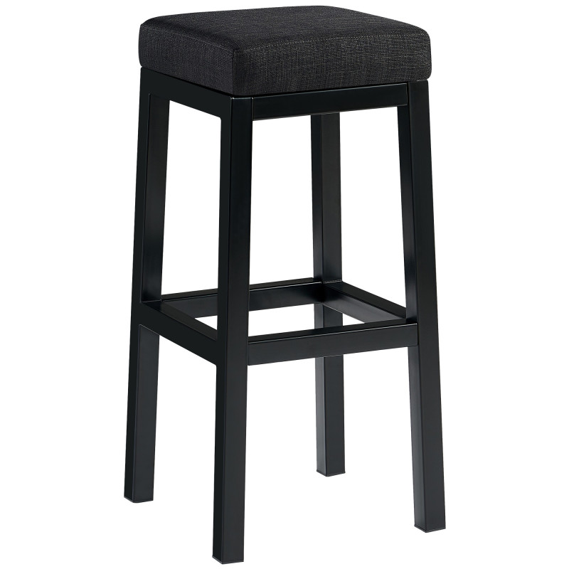 Tabouret de bar Taylor B85, tissu gris foncé