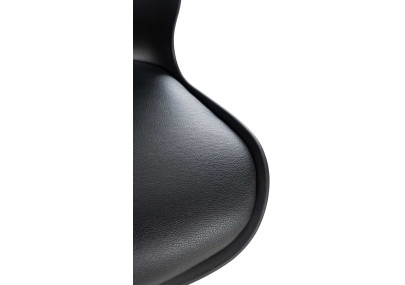 Tabouret de bar Gilbert, plastique noir