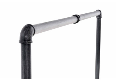 Stander Appendiabiti JERSEY in Metallo argento,150 cm