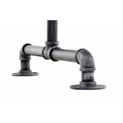 Perchero Jersey Estilo Industrial Plateado,150 cm