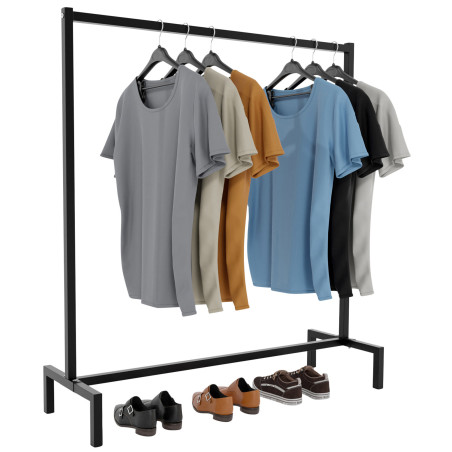 Portant ? v?tements Melva 120x38x120 noir