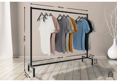 Portant ? v?tements Melva 150x38x120 noir