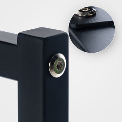 Perchero Melva en estilo industrial Negro,150x38x120