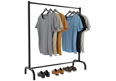 Appendiabiti Lara nero,120x38x120 cm