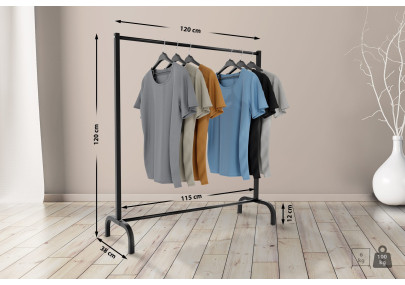 Appendiabiti Lara nero,120x38x120 cm