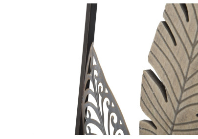 Décoration murale feuilles métal – Modèle Foglie A – 30x91 cm – Élégance naturelle industrielle