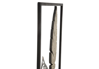 Décoration murale feuilles métal – Modèle Foglie A – 30x91 cm – Élégance naturelle industrielle