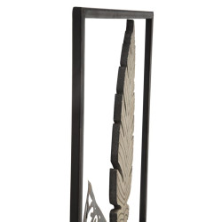 Décoration murale feuilles métal – Modèle Foglie A – 30x91 cm – Élégance naturelle industrielle