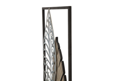 Décoration murale feuilles métal – Modèle Foglie B – 30x99 cm – Feuillage moderne esprit loft