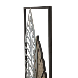 Décoration murale feuilles métal – Modèle Foglie B – 30x99 cm – Feuillage moderne esprit loft