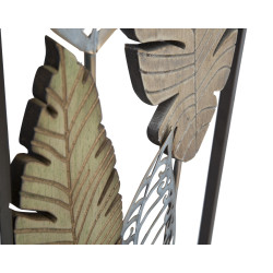 Décoration murale feuilles métal – Modèle Foglie B – 30x99 cm – Feuillage moderne esprit loft