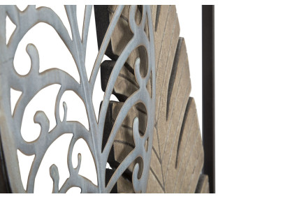 Décoration murale feuilles métal – Modèle Foglie B – 30x99 cm – Feuillage moderne esprit loft