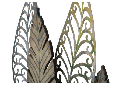 Décoration murale feuilles métal – Modèle Foglie C – 75x87 cm – Style industriel végétal