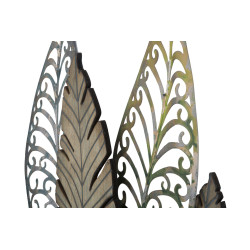 Décoration murale feuilles métal – Modèle Foglie C – 75x87 cm – Style industriel végétal