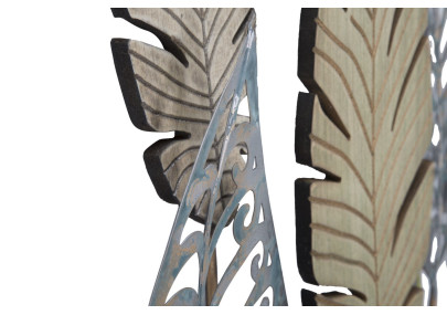 Décoration murale feuilles métal – Modèle Foglie C – 75x87 cm – Style industriel végétal