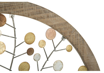 Panneau mural miroir Arbre de Vie – Ø61 cm – Style Glam chic et lumineux