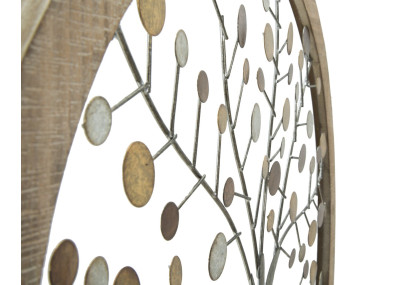 Panneau mural miroir Arbre de Vie – Ø61 cm – Style Glam chic et lumineux