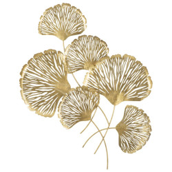 Décoration murale Iris verticale – 78x101 cm – Fleurs métal design Glam