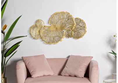 Décoration murale Iris verticale – 115x64 cm – Élégance florale Glam moderne