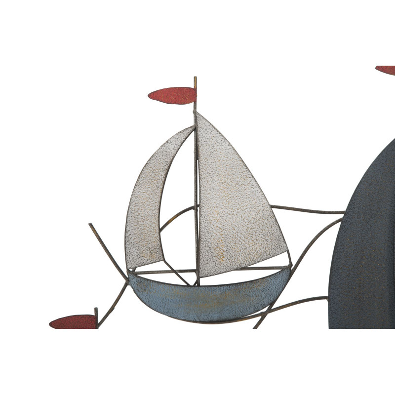 Decorazione murale mare in metallo – 114x62 cm – Atmosfera marina e relax