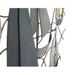 Decoração de parede mar em metal – 114x62 cm – Ambiente marinho e relaxante