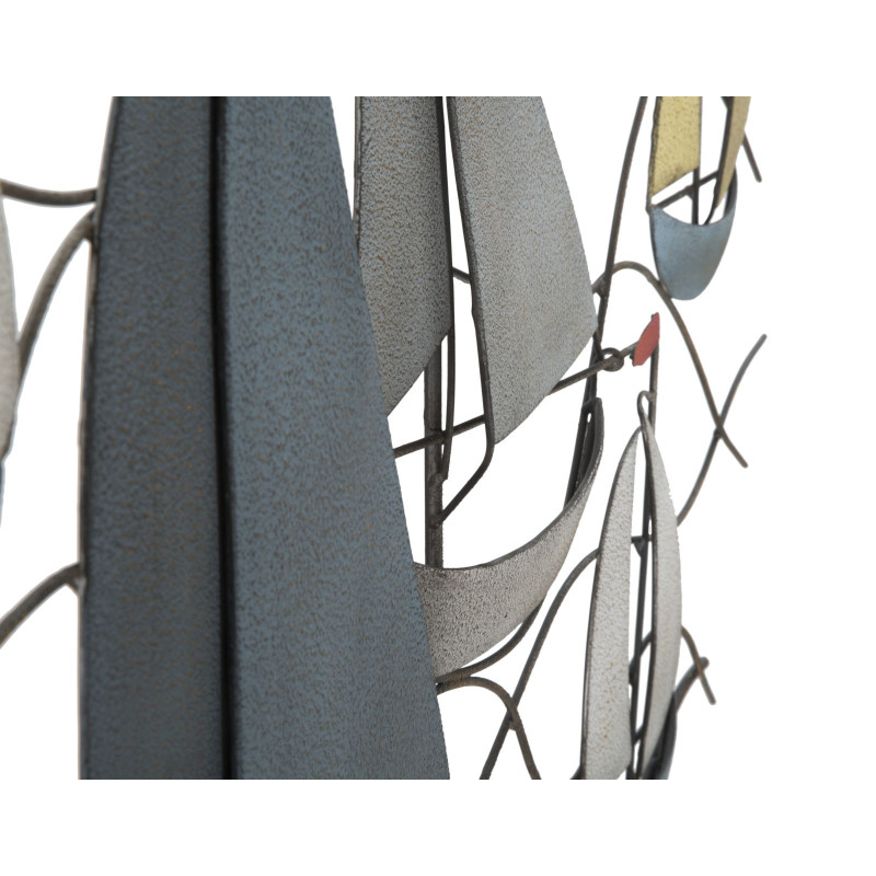 Decoração de parede mar em metal – 114x62 cm – Ambiente marinho e relaxante