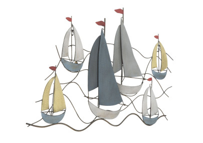 Décoration murale mer métal – 114x62 cm – Ambiance marine et détente