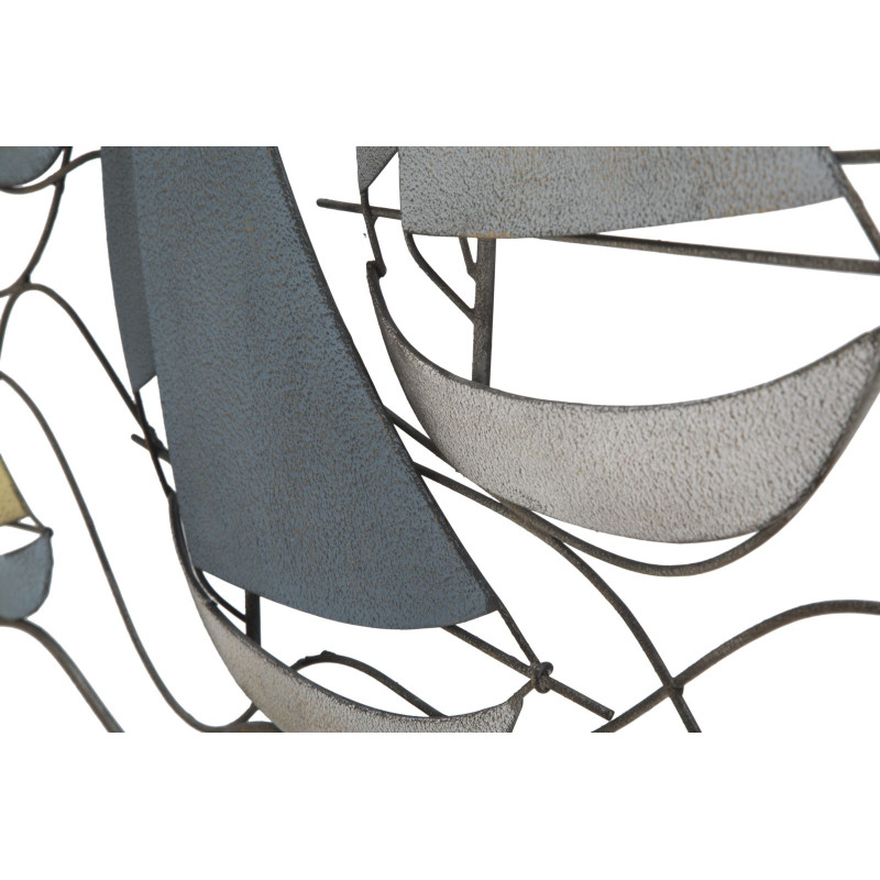 Decoração de parede mar em metal – 114x62 cm – Ambiente marinho e relaxante