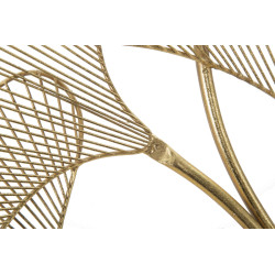 Painel de Parede Glam Leaf em Ferro – 79x68 cm – Folhagem Dourada Refinada