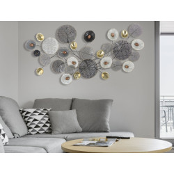 Grille murale en fer – 135x69 cm – Style industriel authentique