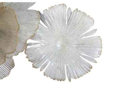 Painel de parede em ferro com motivos florais – 119x60 cm – Estilo Glam Romântico