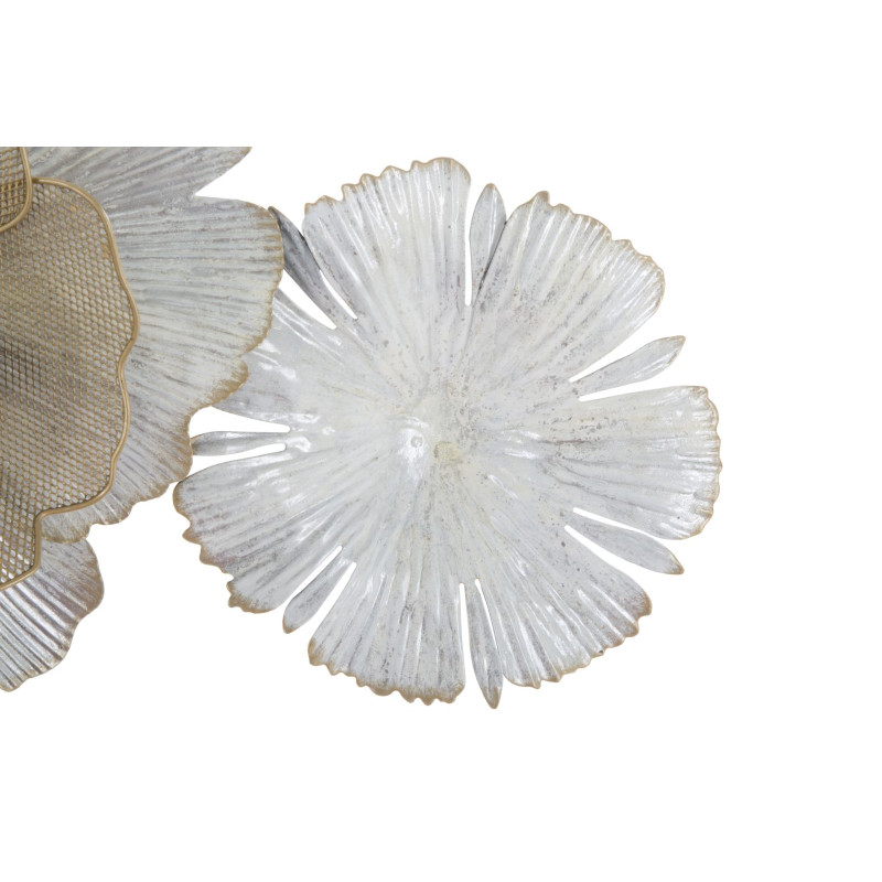 Panneau mural en fer à motifs fleuris – 119x60 cm – Style Glam romantique