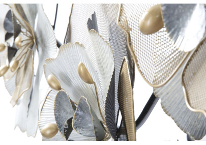 Panel de pared de hierro con motivos florales – 119x60 cm – Estilo Glamour Romántico