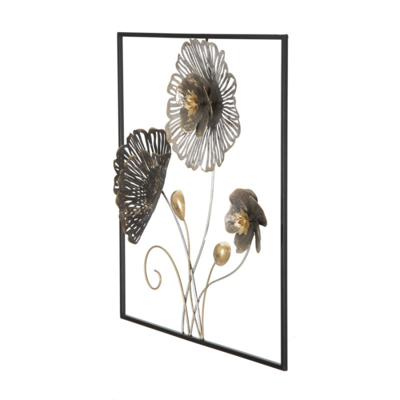 Panneau mural carré en fer – 50x50 cm – Déco murale industrielle sobre