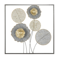 Pannello murale in ferro Squity – 50x50 cm – Design industriale geometrico