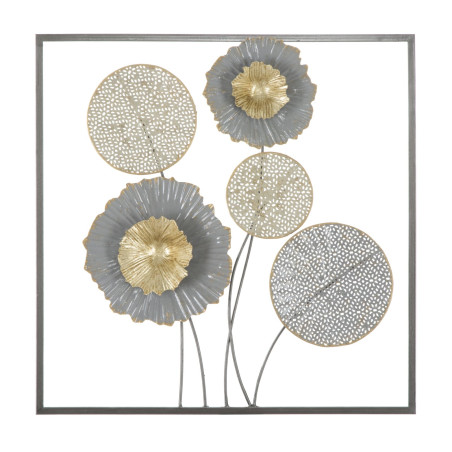 Painel de parede de ferro Squity – 50x50 cm – Design geométrico industrial