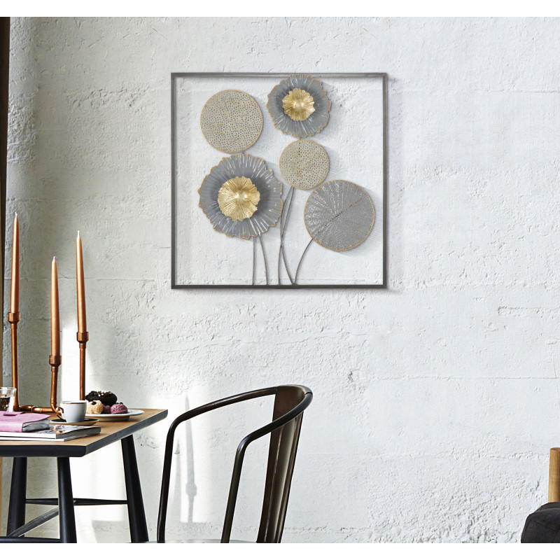 Pannello murale in ferro Squity – 50x50 cm – Design industriale geometrico