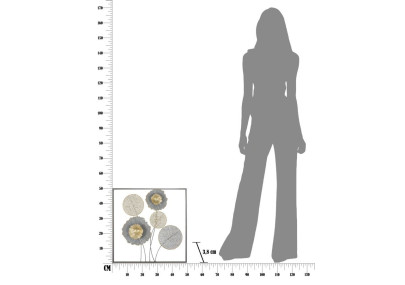 Panneau mural fer Squity – 50x50 cm – Design industriel géométrique