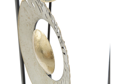 Anello da parete in ferro – 31x89 cm – Elemento decorativo industriale moderno