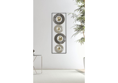 Anneau mural en fer – 31x89 cm – Élément déco industriel moderne