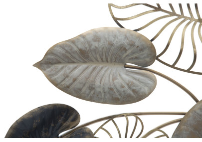 Pannello murale in ferro Century – Modello A – 131x61 cm – Decorazione murale dorata Glam