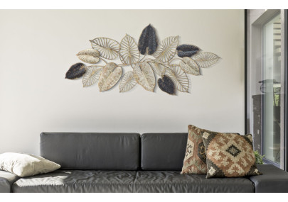 Painel de parede de ferro Century – Modelo A – 131x61 cm – Decoração de parede dourada Glam